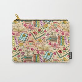 Blooms and Books Carry-All Pouch