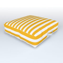 Striped Yellow Outdoor Floor Cushion