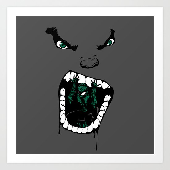 Hungry Hungry Hulk // Grey Art Print