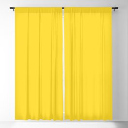 Bright Mid-tone Yellow Solid Color Pairs Pantone Vibrant Yellow 13-0858 / Accent Shade / Hue  Blackout Curtain