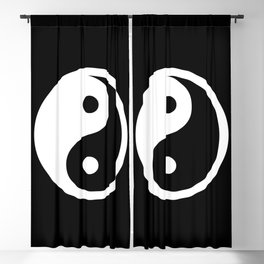 Yin Yang Feng Shui Harmony Black And White Blackout Curtain