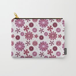 Pastel Purple Abstract Flower pattern Carry-All Pouch