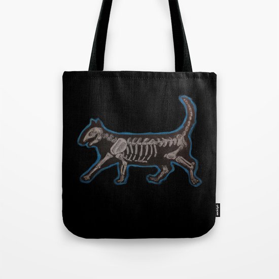 Skeleton Cat Tote Bag