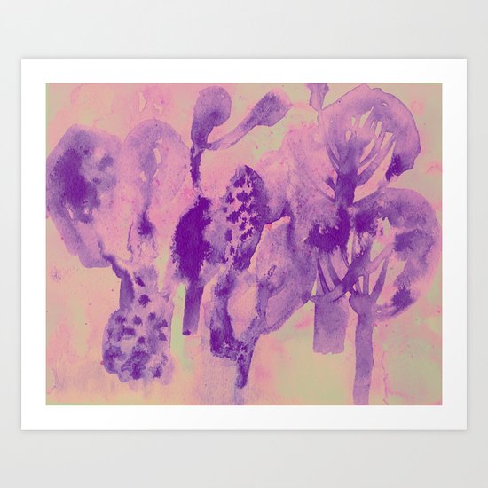 pink garden Art Print
