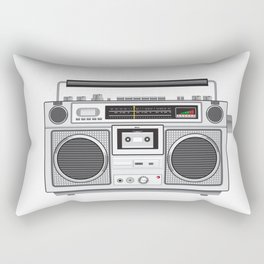 Vintage Portable Radio Cassette Player Retro Rectangular Pillow