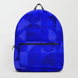 Blue Woven Silk Carpet - Abstract Geometric Midcentury Modern Backpack