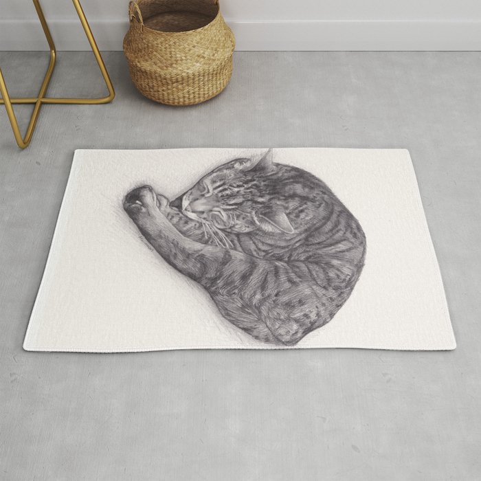 Bengal Cat Sleeping Pencil Pet Drawing Sketch By Artist
