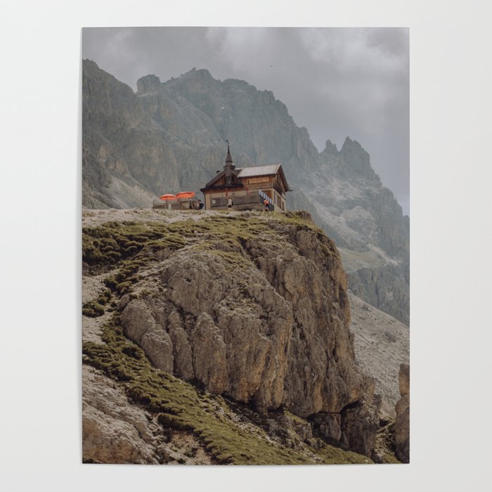 Mountain hut in the Dolomites | Travel Photography | art photo print Poster