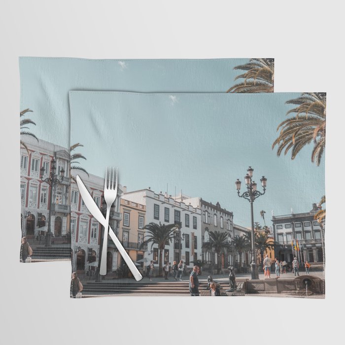 Spain Photography - Downtown In A City In Gran Canaria Placemat