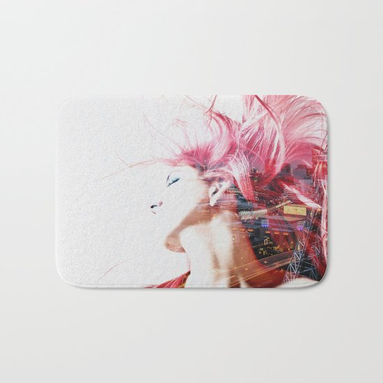 Red hair city Bath Mat