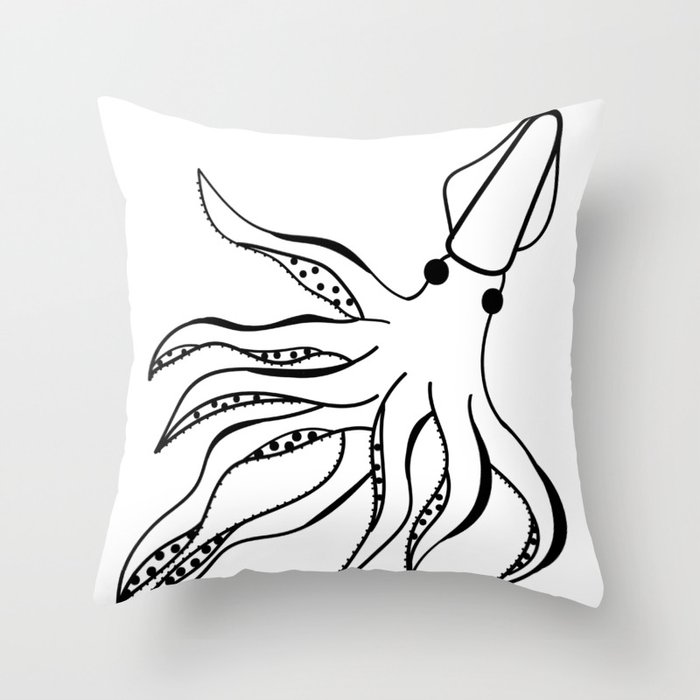 Giant Sqvid Throw Pillow
