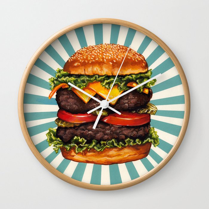 Cheeseburger - Double Wall Clock