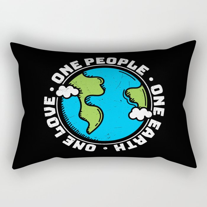 One People One Earth One Love Rectangular Pillow