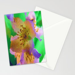 Purple Flowers - Watercolour Painting Stationery Cards