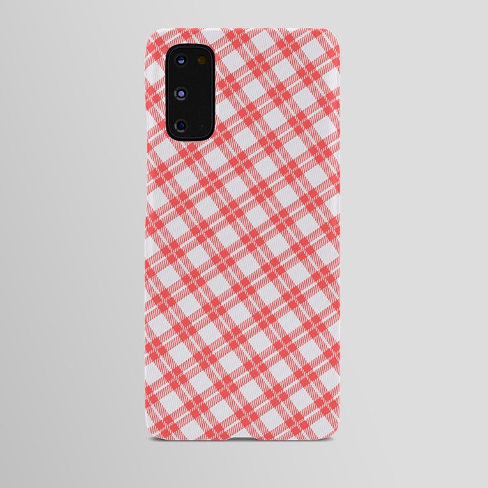  Red Tartan Plaid Pattern Android Case