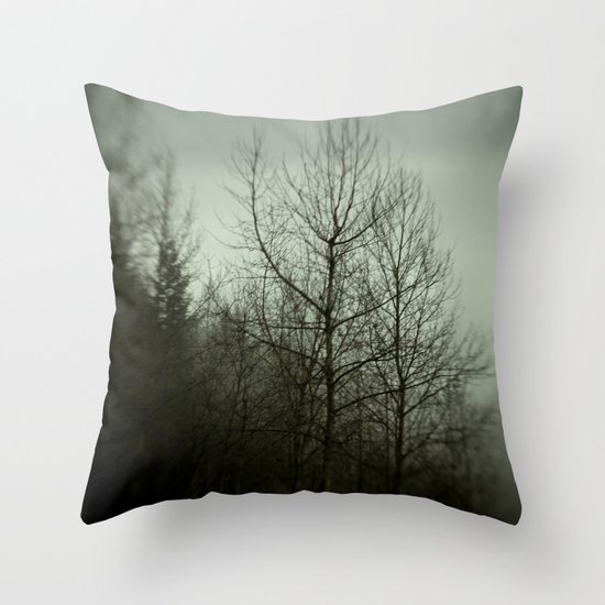Tree mist Throw Pillow