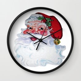 Vintage Santa Claus Jolly Face and Rosy Cheeks Wall Clock