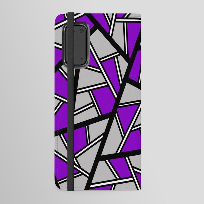 Abstract geometric pattern - purple and gray. Android Wallet Case