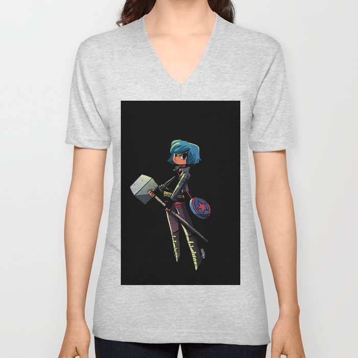 Ramona Flowers V Neck T Shirt