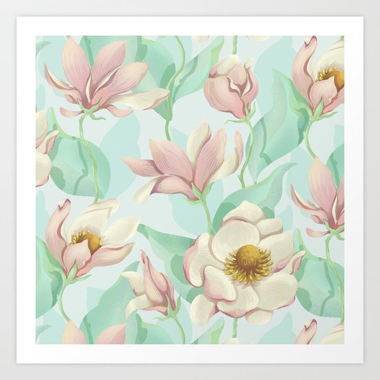 magnolia bloom - fairy version Art Print