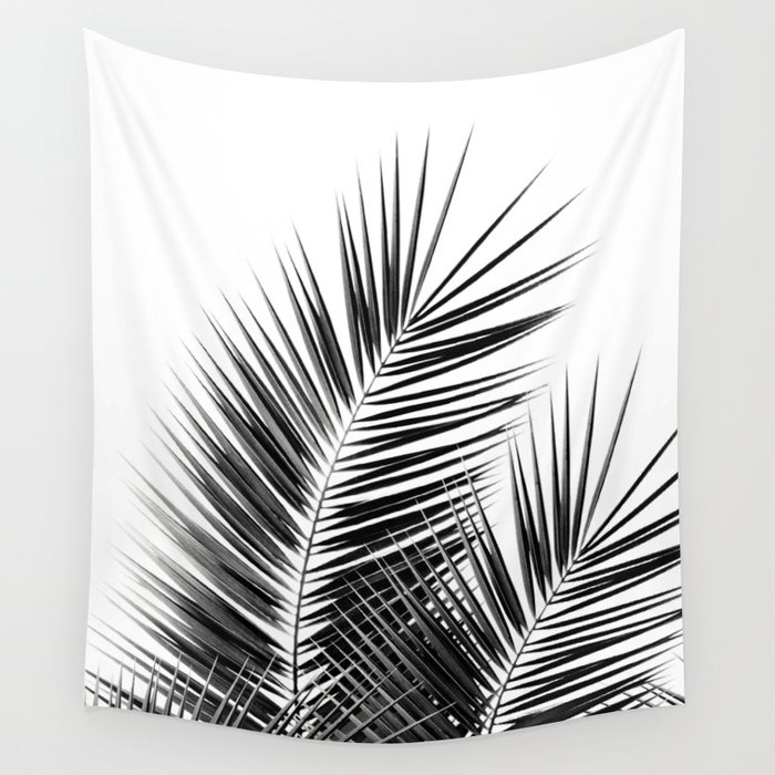 Black Palm Leaves Dream - Cali Summer Vibes #1 #tropical #decor #art #society6 Wall Tapestry