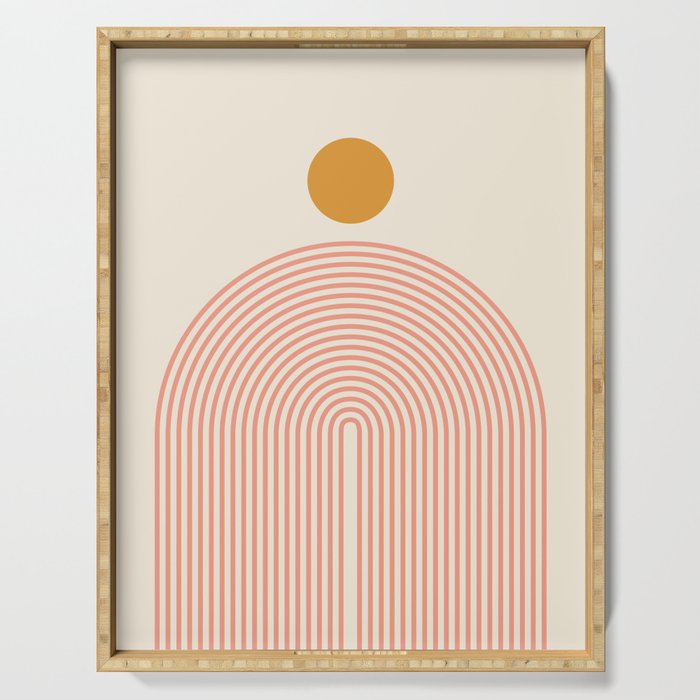 Abstraction_SUN_LINES_VISUAL_ART_Minimalism_001 Serving Tray