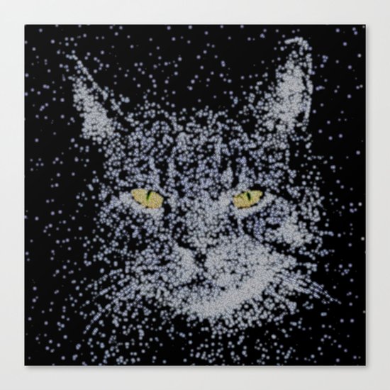 Fiber Optic Cat Canvas Print By Donovanh Society6