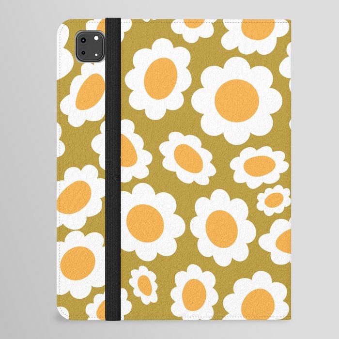 Groovy Daisies Pattern 1 iPad Folio Case