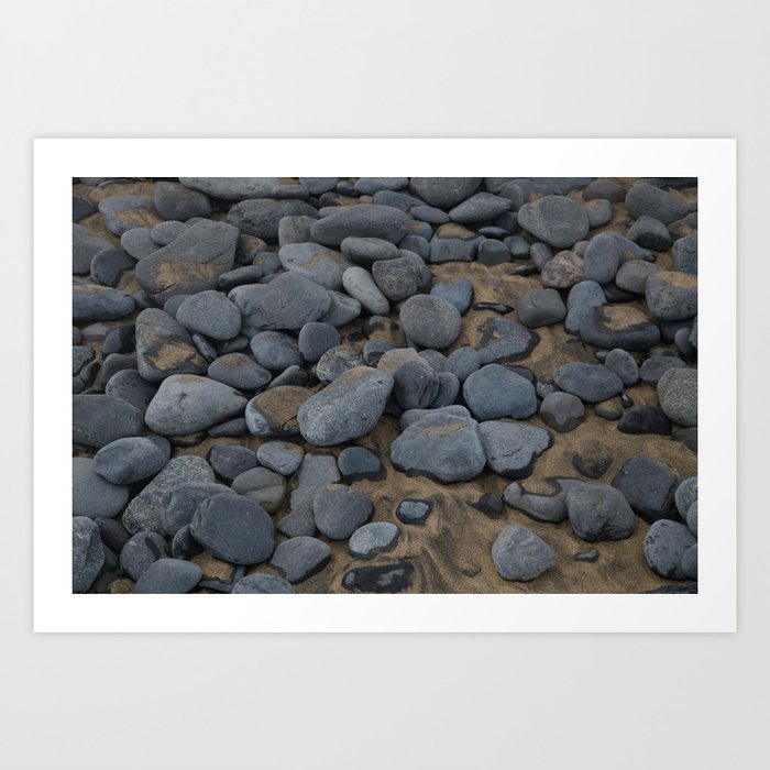 Beach Stones #1 #wall #art #society6 Art Print