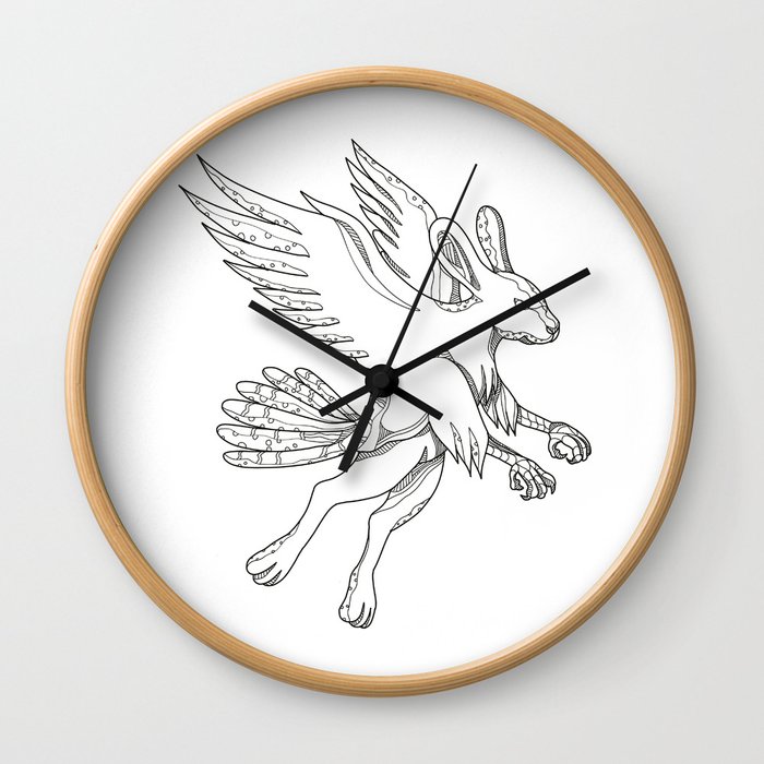 Skvader Flying Doodle Wall Clock
