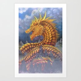 Huang He River Dragon  Art Print