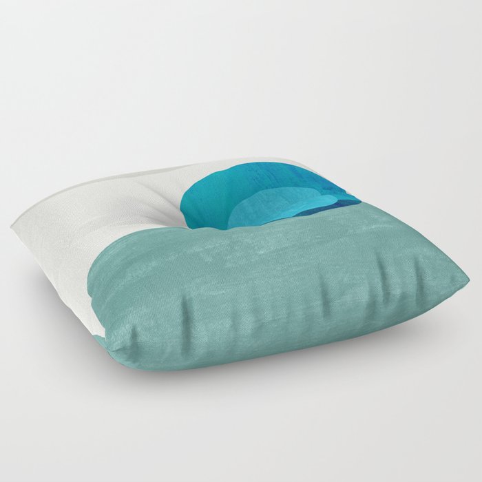 Stacking Pebbles Blue Floor Pillow