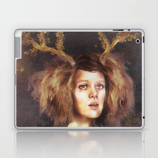The Golden Antlers Laptop & iPad Skin