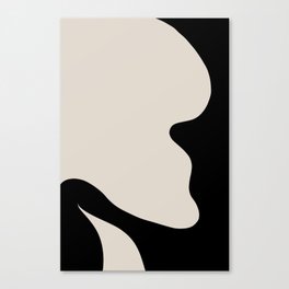 Minimalistic Abstract Shapes Black and White  Canvas Print