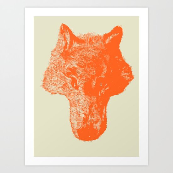 Head Coyote Art Print