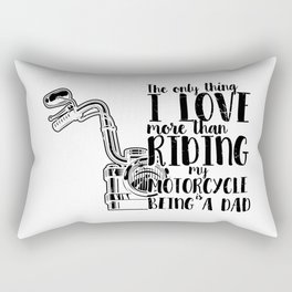 Motorcycle Riding Dad Rectangular Pillow