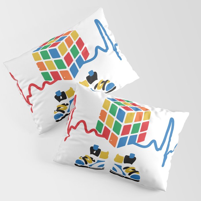 Heartbeat rubik cube / cube lover / cube game Pillow Sham