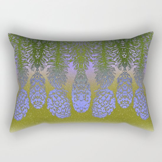 Spruce Cone Winter Rectangular Pillow