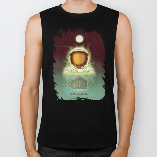 Visit Lake Silencio! Biker Tank