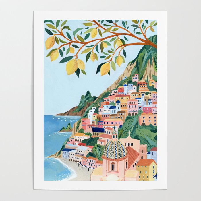 Positano, Italy Poster Poster