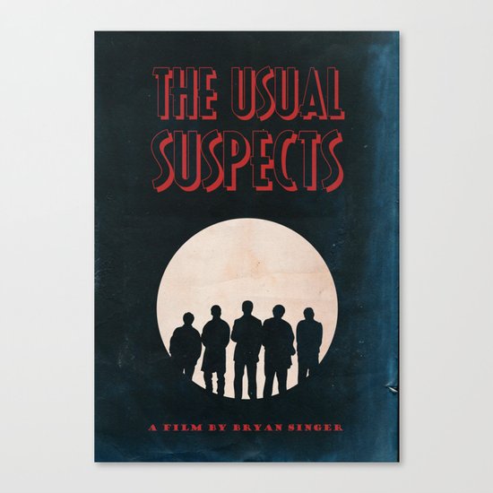 The Usual Suspects Film Noir Style Vintage Poster Canvas Print