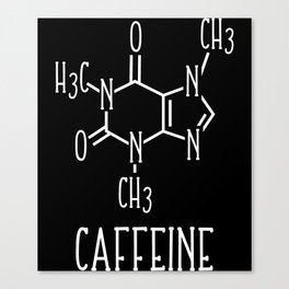 Caffeine Molecular Structure Chemistry Canvas Print
