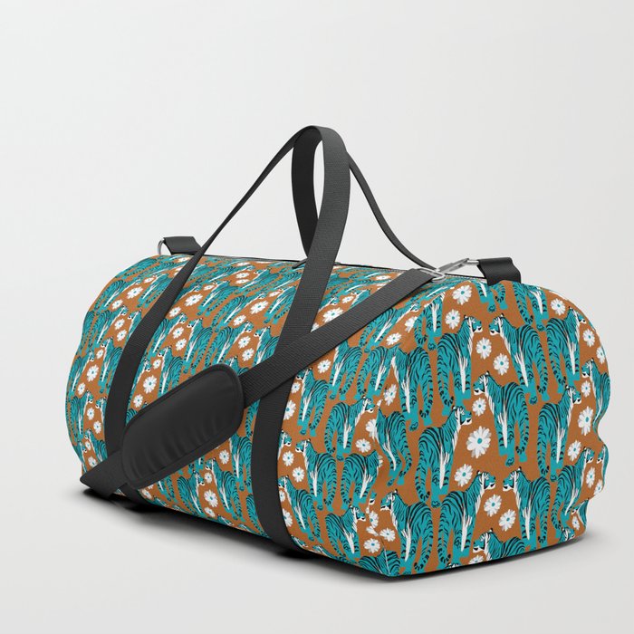 Year of the Tiger in blue duo Duffle Bag