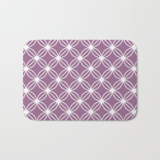 Abstract Circle Dots Purple Bath Mat