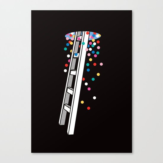 Positive Escape Plan Black Canvas Print