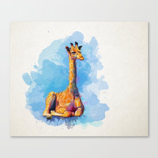 Baby Giraffe Canvas Print