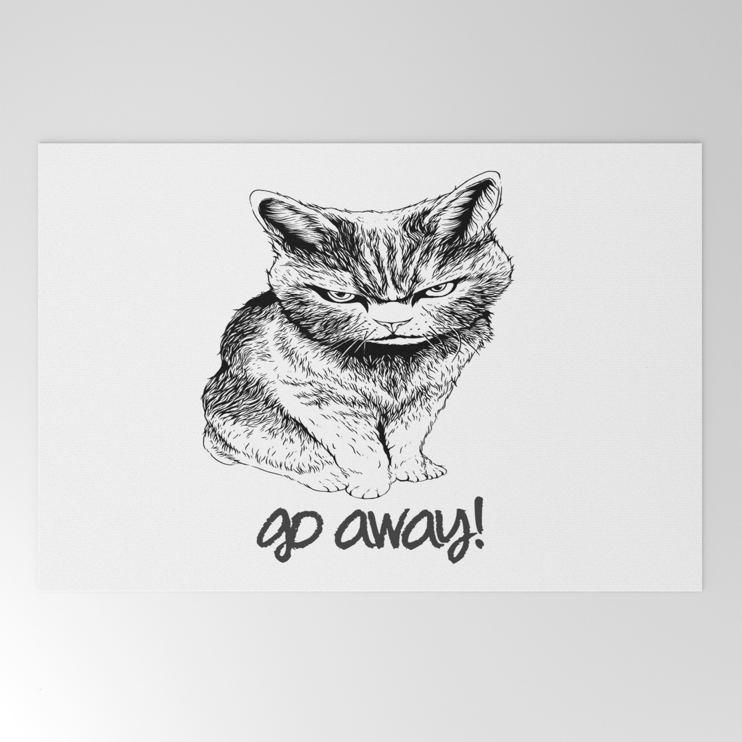 Go Away Welcome Mat By Lovewithfluff Society6