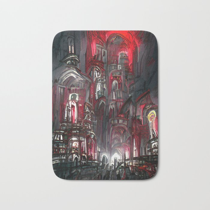 Red Cathedral  Bath Mat