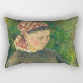 Peasant Woman, 1880 by Camille Pissarro Rectangular Pillow
