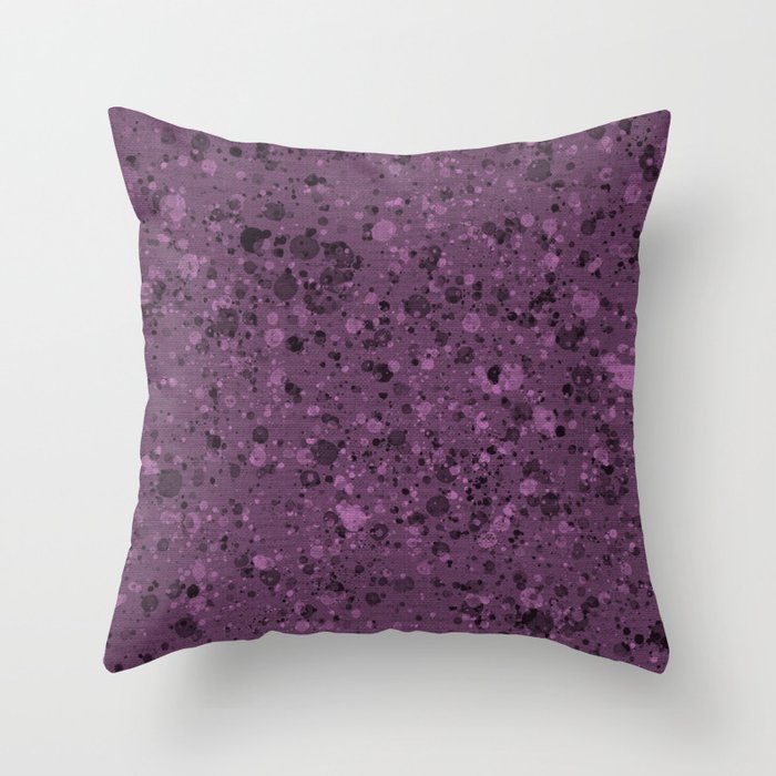 Mauve painting stains pattern, solid soft purple Throw Pillow